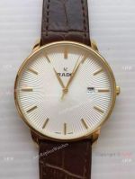 Replica Rado Watch - Gold Case / Brown Leather Strap Mens Rado Replica Watches